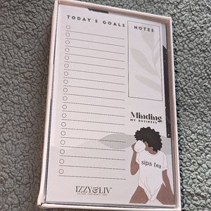 "Today's Goals" notepad set📓